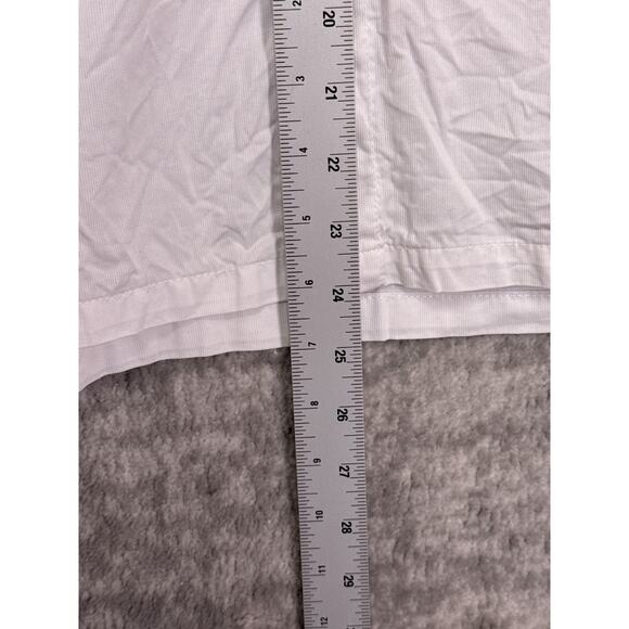 Planet Lauren G Top OS One Size Womens White Asymmetrical Collar Oversize Shirt - Picture 6 of 8